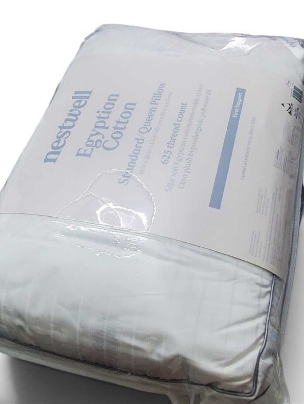 New Nestwell Egyption Cotton Firm Support Standard/Queen 1 Pillow.